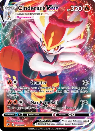 Cinderace VMAX #36 · Rebel Clash Pokémon card