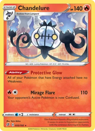 Chandelure #33 · Rebel Clash Pokémon card