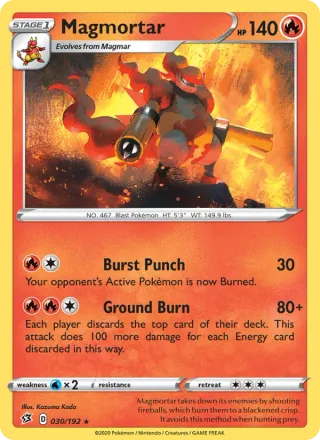 Magmortar #30 · Rebel Clash Pokémon card