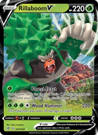 Rillaboom V #17 · Rebel Clash Pokémon card