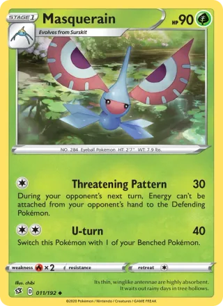 Masquerain #11 · Rebel Clash Pokémon card