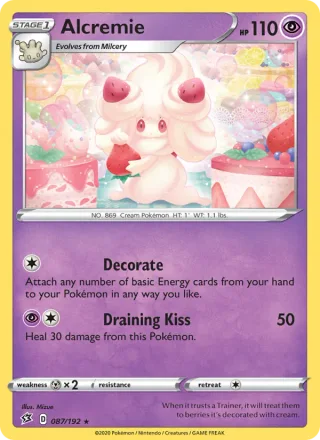 Alcremie #87 · Rebel Clash Pokémon card