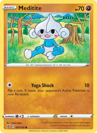 Meditite #97 · Rebel Clash Pokémon card