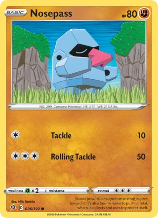 Nosepass #96 · Rebel Clash Pokémon card