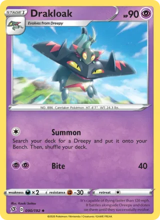 Drakloak #90 · Rebel Clash Pokémon card