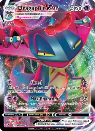 Dragapult VMAX #93 · Rebel Clash Pokémon card