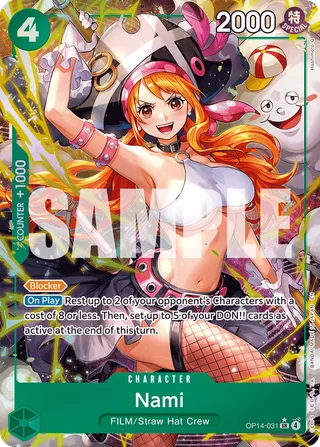 Nami (Alternate Art) #OP14-031-alternate-art · The Azure Sea's Seven One Piece card