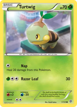 Turtwig #1 · Plasma Storm Pokémon card