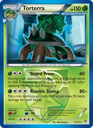 Torterra #3 · Plasma Storm Pokémon card