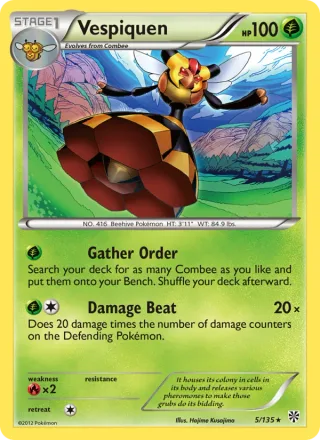 Vespiquen #5 · Plasma Storm Pokémon card