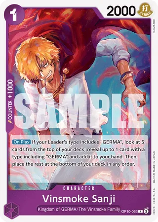 Vinsmoke Sanji #OP10-063 · Royal Blood One Piece card