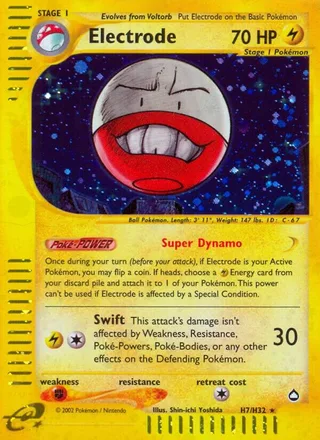 Electrode #H07 · Aquapolis Pokémon card