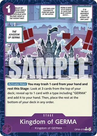 Kingdom of GERMA (Alternate Art) #OP06-079-alternate-art · Premium Booster -The Best- One Piece card