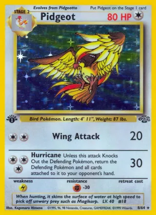 Pidgeot #8 · Jungle Pokémon card