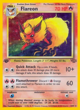Flareon #3 · Jungle Pokémon card