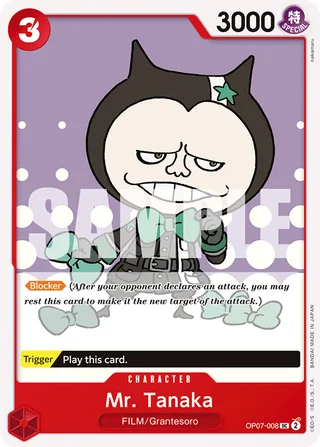Mr. Tanaka #OP07-008 · 500 Years in the Future Pre-Release Cards One Piece card