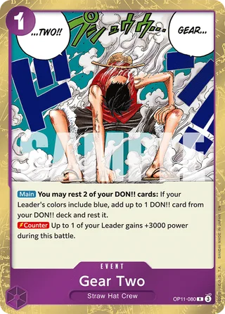 Gear Two #OP11-080 · A Fist of Divine Speed One Piece card