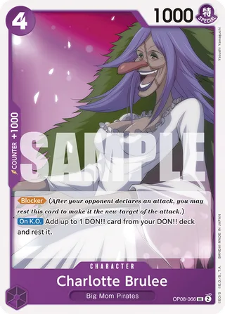 Charlotte Brulee #OP08-066 · Two Legends Pre-Release Cards One Piece card
