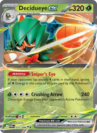 Decidueye ex #012 · Perfect Order Pokémon card