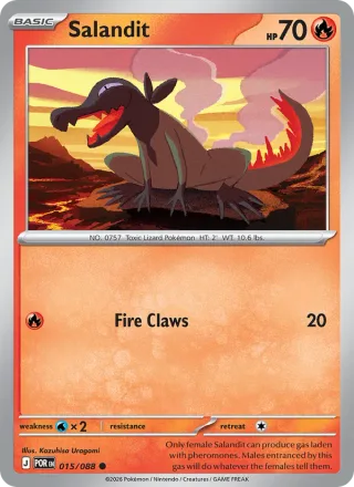 Salandit #015 · Perfect Order Pokémon card