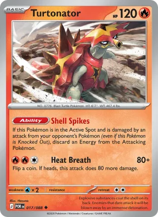 Turtonator #017 · Perfect Order Pokémon card