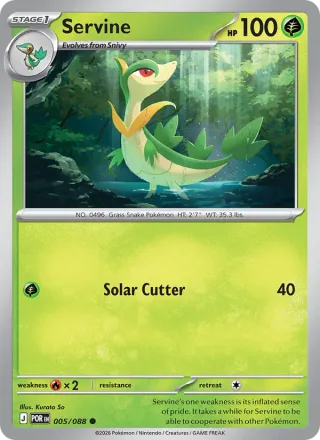 Servine #005 · Perfect Order Pokémon card