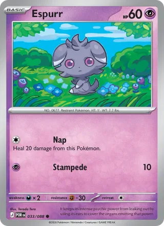 Espurr #033 · Perfect Order Pokémon card