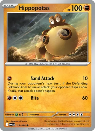 Hippopotas #039 · Perfect Order Pokémon card