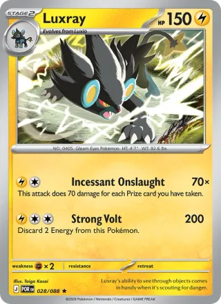 Luxray #028 · Perfect Order Pokémon card
