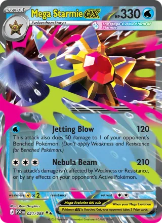 Mega Starmie ex #021 · Perfect Order Pokémon card