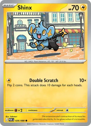 Shinx #026 · Perfect Order Pokémon card