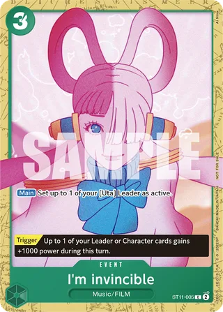I'm invincible (Starter Deck 11: Uta Deck Battle) #ST11-005-starter-deck-11-uta-deck-battle · One Piece Promotion Cards One Piece card