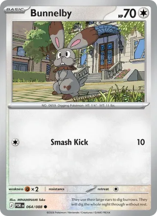 Bunnelby #064 · Perfect Order Pokémon card