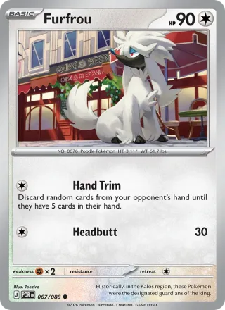 Furfrou #067 · Perfect Order Pokémon card