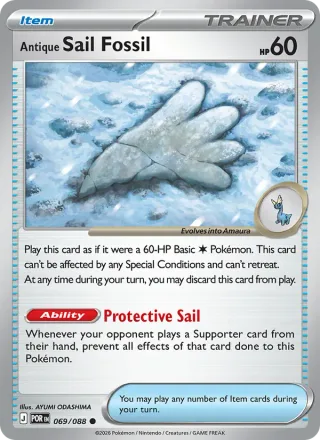 Antique Sail Fossil card