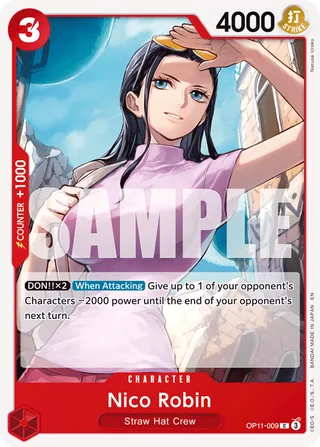 Nico Robin #OP11-009 · A Fist of Divine Speed Release Event Cards One Piece card
