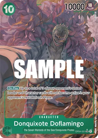 Donquixote Doflamingo (Alternate Art) #OP04-031-alternate-art · Kingdoms of Intrigue One Piece card