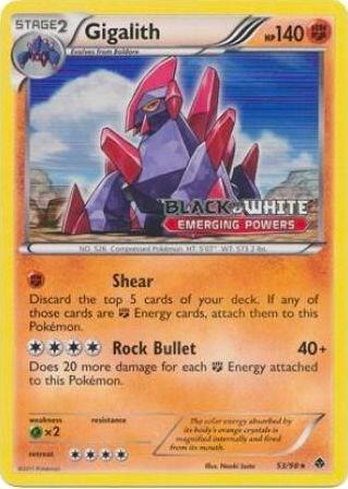 Gigalith - 53/98 (Prerelease) #053 · BW Black Star Promos Pokémon card