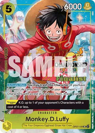Monkey.D.Luffy (CS 25-26 Top Player Pack) #OP07-109-cs-25-26-top-player-pack · One Piece Promotion Cards One Piece card