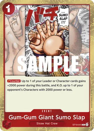 Gum-Gum Giant Sumo Slap #ST10-015 · ST-10: Ultra Deck The Three Captains One Piece card