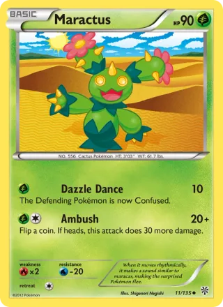 Maractus #11 · Plasma Storm Pokémon card