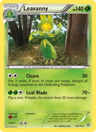 Leavanny #10 · Plasma Storm Pokémon card