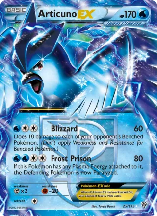 Articuno-EX #25 · Plasma Storm Pokémon card