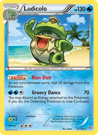 Ludicolo #31 · Plasma Storm Pokémon card
