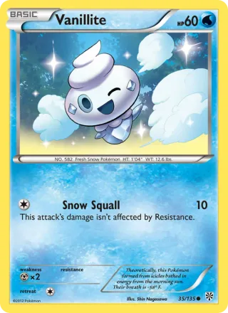 Vanillite #35 · Plasma Storm Pokémon card