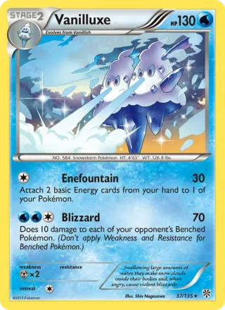 Vanilluxe #37 · Plasma Storm Pokémon card