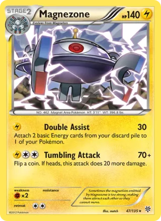 Magnezone #47 · Plasma Storm Pokémon card