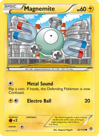 Magnemite #42 · Plasma Storm Pokémon card