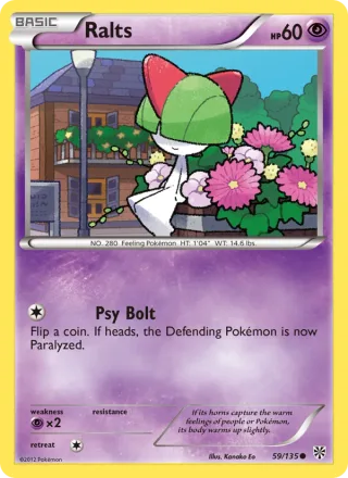 Ralts #59 · Plasma Storm Pokémon card