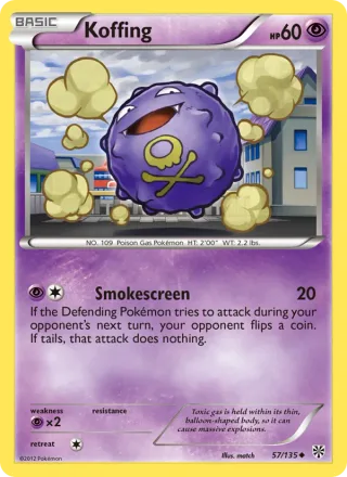 Koffing #57 · Plasma Storm Pokémon card